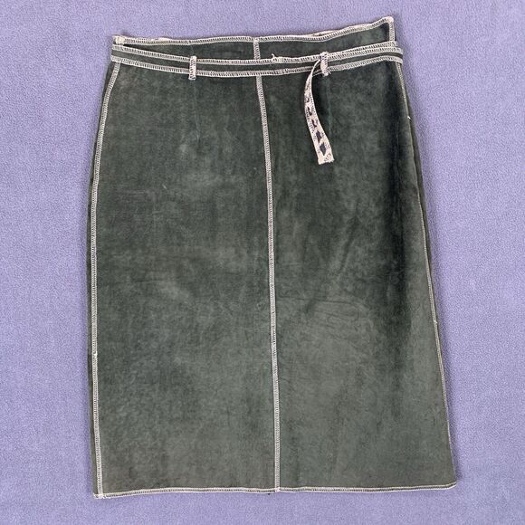 Vintage Houndstooth Skirt S Leather Reversble Rare Unique Bohochic Avante Garde* - Picture 2 of 8